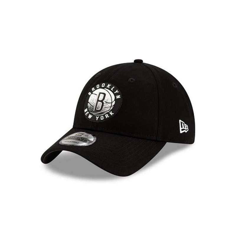 NBA Brooklyn Nets Back Half 9Twenty Adjustable (JCG5166) - Black New Era Caps